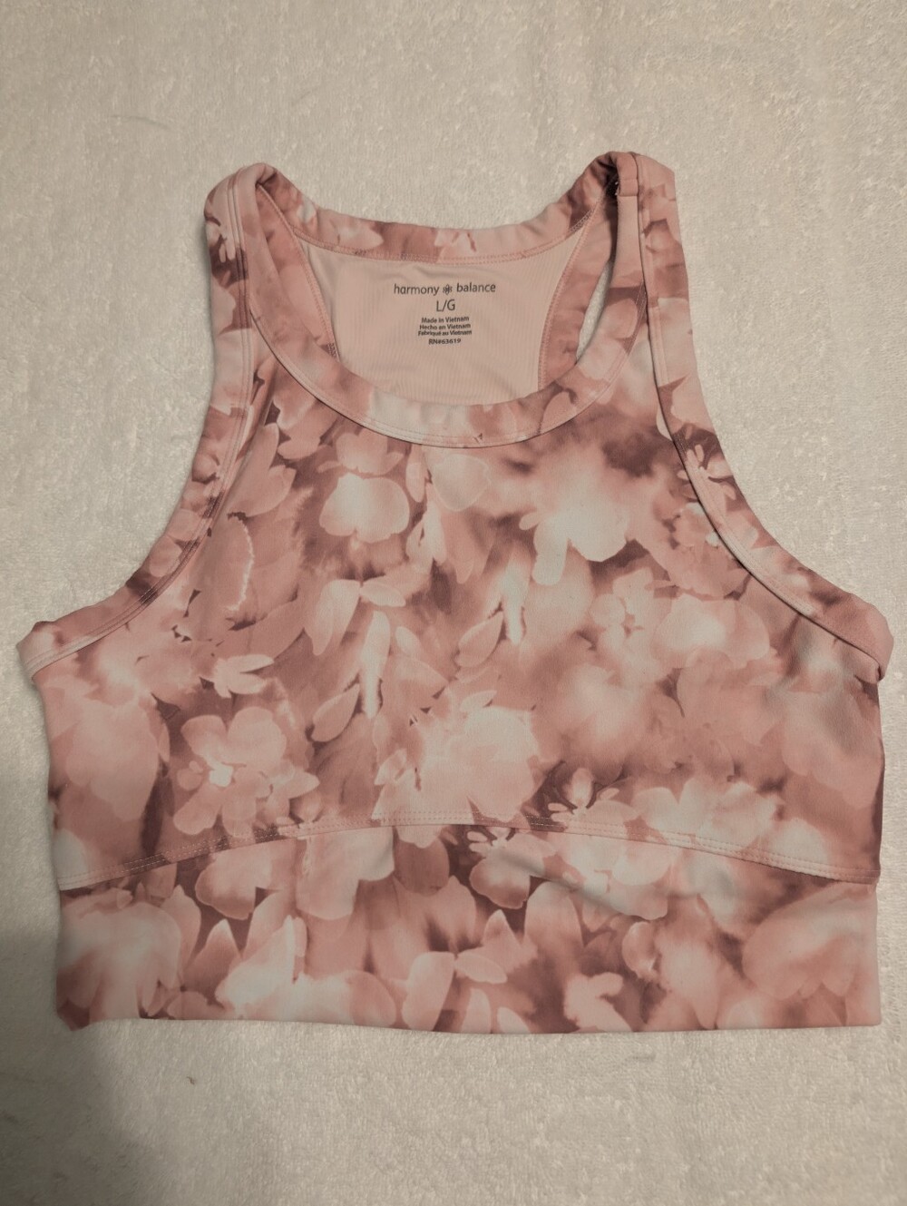 Harmony & Balance Pink Floral Sport Bra